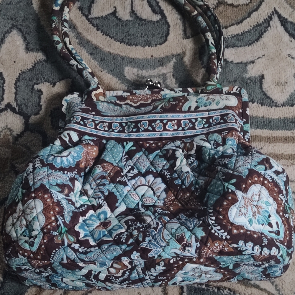 RETIRED JAVA BLUE VERA BRADLEY HANDBAG